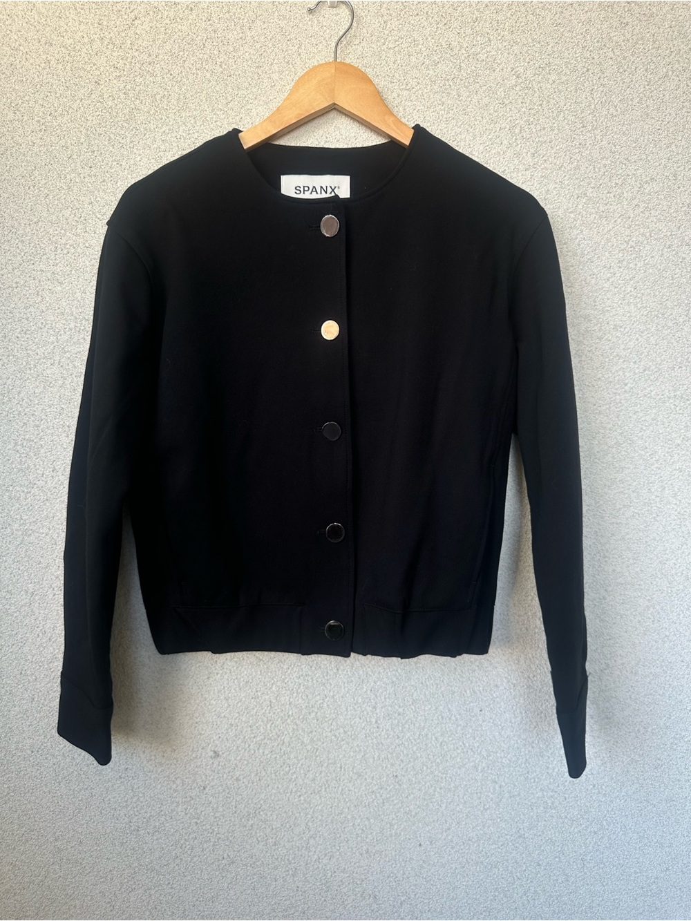 SPANX The Perfect Collection Ponte Bomber Jacket Black XS NWT